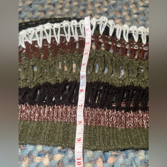 Knitted Striped crop top oversized sz M NEW! - Picture 7 of 9